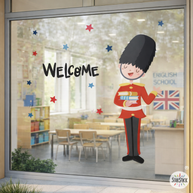British Royal Guard decorative vinyl for English classrooms