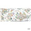 Carte du monde avec dessins d'animaux - Tons gris - Stickers muraux déco