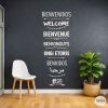 Vinilo decorativo para paredes - Bienvenidos — Diferentes colores a elegir