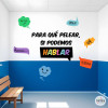 Vinilos para escuelas. Decora aulas y pasillos - ¡No nos peleamos, hablamos!