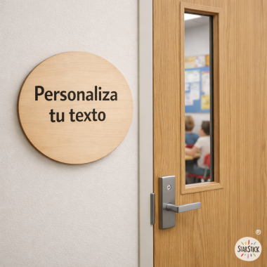 Signalétique pour écoles et instituts - Cercles en bois