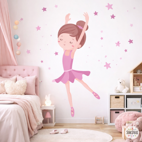 Ballerina girl stickers for kids’ room | Personalized decoration