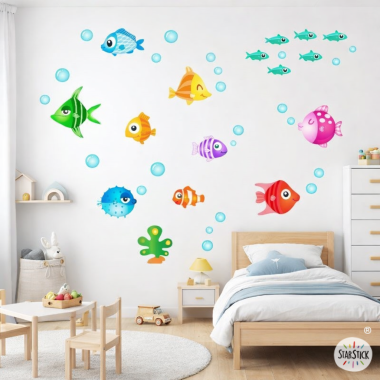 Poisson tropical - Vinyle pour décorer les espaces des enfants