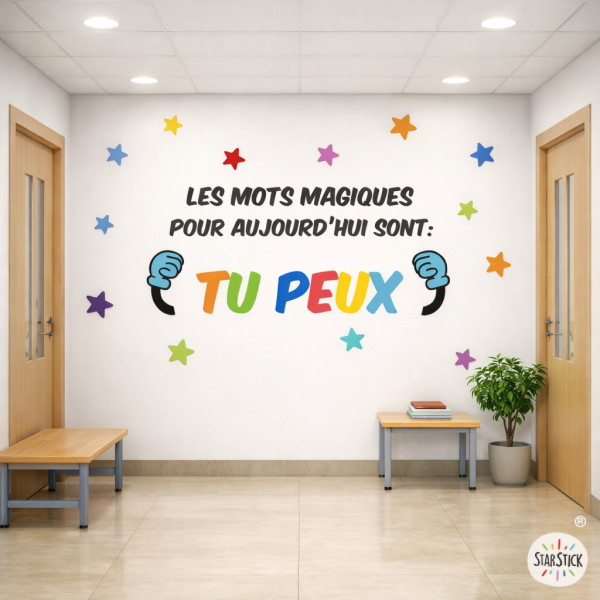 Decoració escoles en català - Tu pots! - Vinils decoratius amb frases motivadores