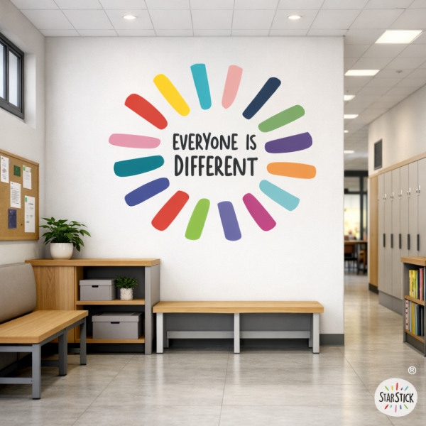 Everyone is different - Wall sticker for schools and institutes