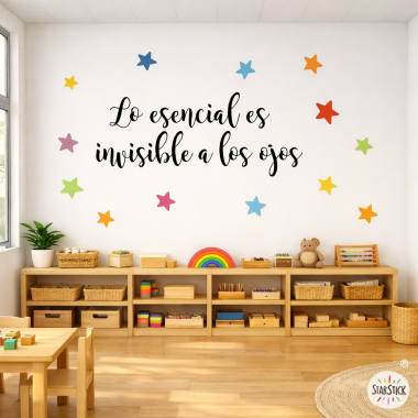 Vinilo decorativo de pared| Lo Esencial es Invisible a los Ojos - Pegatinas decorativas