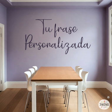 Vinil de paret amb frase personalitzada Traç| Text adhesiu a mida