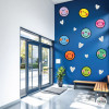 Children’s decorative wall sticker with colorful smiling faces