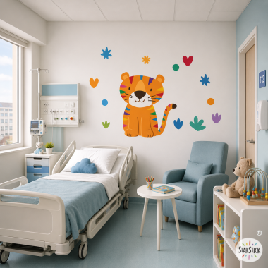 Vinils per a espais de pediatria | Lleó de carnaval per a parets infantils