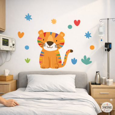 Vinilos para espacios de pediatría | León de carnaval para paredes infantiles