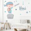Super child pirate - Original decorative children's sticker for children and babies