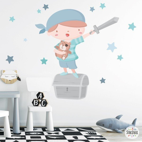 Súper nen pirata - Blau - Vinils infantils