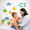 Vinilos decorativos pediatría peces tropicales | Pegatinas infantiles