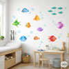 Vinilos decorativos pediatría peces tropicales | Pegatinas infantiles