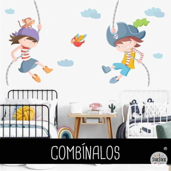 Stickers pour enfants pour enfants – Assaut de pirates. Garçon - Décorer les chambres d'enfants