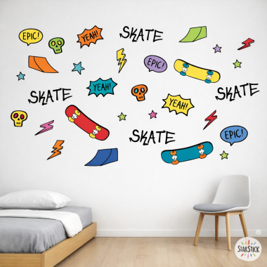 Skate Comic wall decal |...