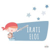Súper nen pirata - Vinil personalitzable - Nom per a portes
