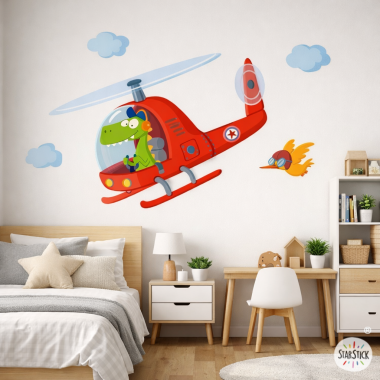 Vinilos niño Helicóptero...