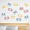 Vinilo gamer juvenil de videojuegos con mandos y consolas | Decoración habitación gamer