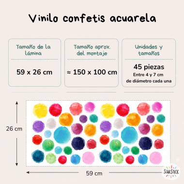 Sticker confetti aquarelle....