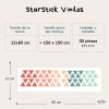 Stickers décoratifs effet peint sur le mur – Triangles couleurs Terre