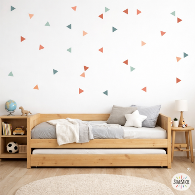 Vinilos decorativos Triángulos Tierra - Decoración infantil y juvenil