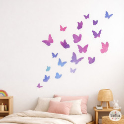 Vinilo Mariposas Galaxia - Ideas decorativas para cuartos infantiles