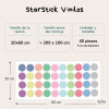 Vinil decoratiu confeti colors pastel | Pack de 40 peces autoadhesives per a paret