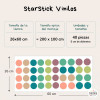 Sticker décoratif confettis couleurs terre et vert | Lot de 40 pastilles autocollantes pour mur