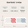 Vinilos Triángulos Teen rojo - Ideas de decoración juvenil