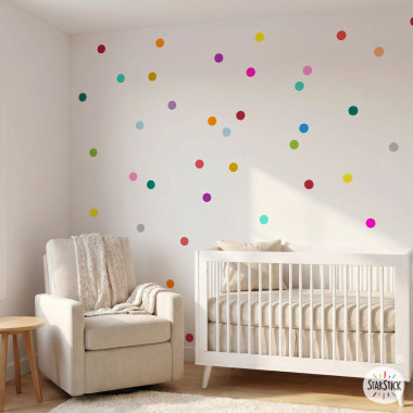 Colored confetti - Wall decals to decorate children's rooms and spaces