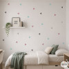 Vinilos decorativos de pared - triángulos combinación rosa y gris | diseño moderno