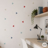 Vinilos Triángulos Teen rojo - Ideas de decoración juvenil