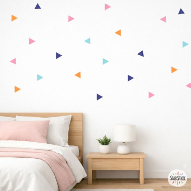 Vinilos decorativos - Triángulos combinación Retro - Decoración infantil y juvenil