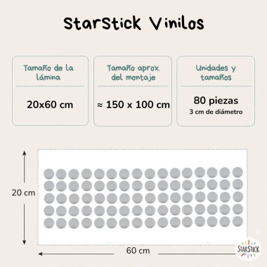 Vinilo topos - Mini confeti de color plateado