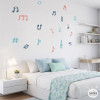 Vinil decoratiu de notes i símbols musicals per a paret – 3 colors per triar