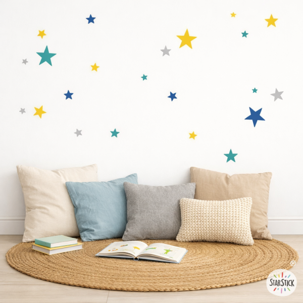85 estrelles mostassa per a decoració infantil | Vinils de paret infantils