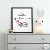 Children's wall art print - Shhh... a princess sleeps here