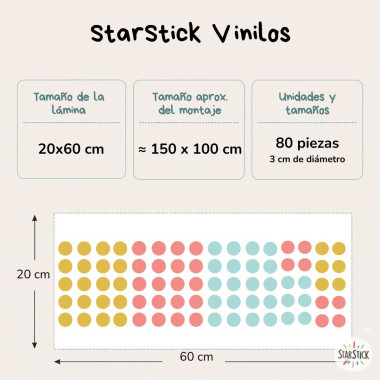 vinyl dots baby Mini confetti color to choose