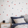 Vinilos Triángulos Teen rojo - Ideas de decoración juvenil