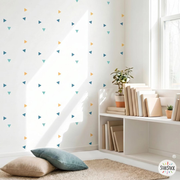 Triángulos combinación Azul - Decoración habitaciones infantiles