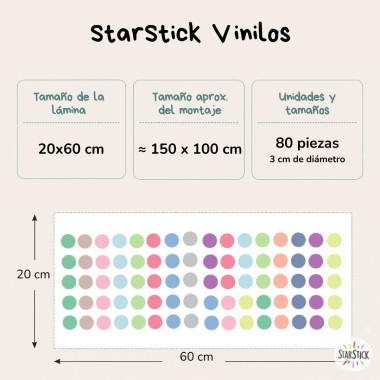 Vinils Mini Confetis Pastel...