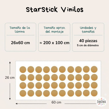 Confeti dorado - Vinilo decorativo hogar