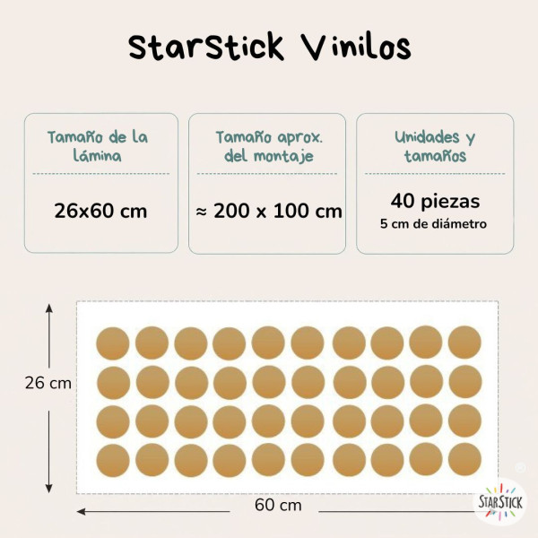 Confeti dorado - Vinilo decorativo hogar