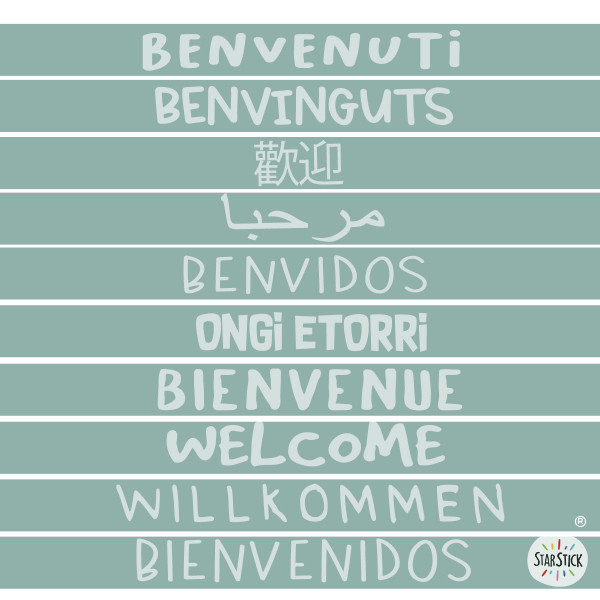 Vinilos para escaleras - Bienvenidos multi idioma