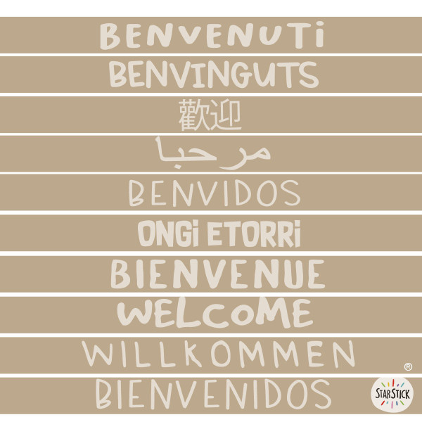 Vinilos para escaleras - Bienvenidos multi idioma