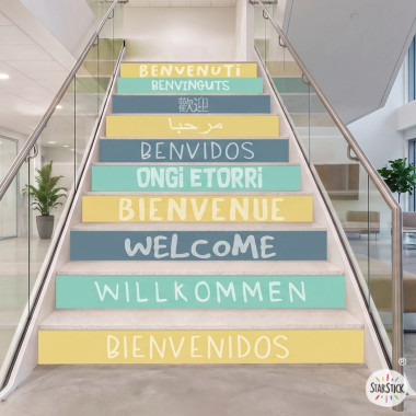 Elige color - Vinilos para escaleras – Bienvenidos en varios idiomas