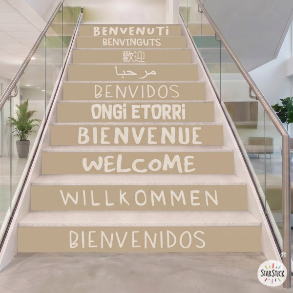 Elige color - Vinilos para escaleras – Bienvenidos en varios idiomas