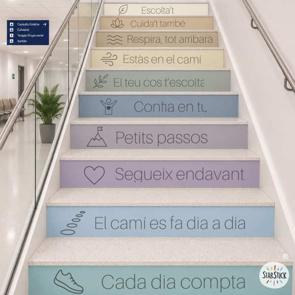 Stair stickers for healthcare centers | Every day matters