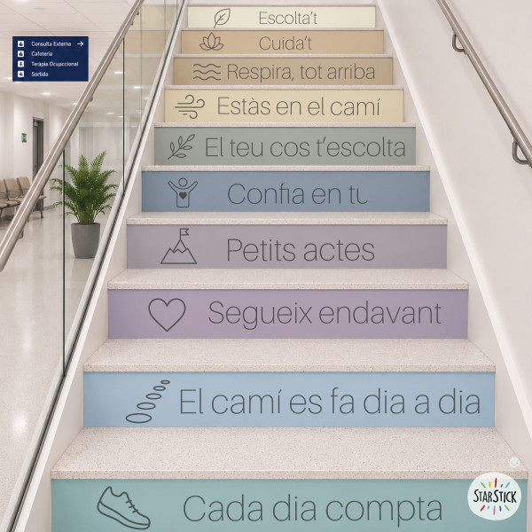 Stair stickers for healthcare centers | Every day matters